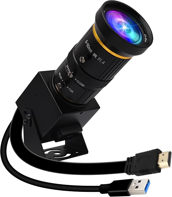 4K USB Camera Video Conference Webcam with Monitor Port High Speed 60FPS USB3.0 Industrial Camera 10X Optical Zoom Camera Ultra HD 4K USB Camera for PC Computer H.264 Professional Camera