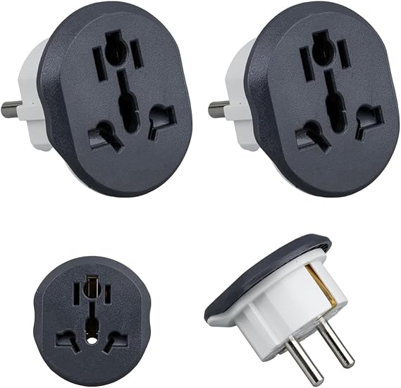 2 ADET Evrensel Uluslararası Priz Fiş Adaptör Çevirici 16A 250V Seyahat fişi Dönüştürücü Adaptörü, 200'den fazla ülkede ABD/Avustralya/UK, CE sertifikalı