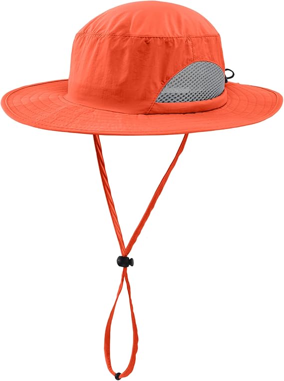Kids Sun Protection Hat Quick Dry Adjustable Wide Brim Bucket Hat for Boys Girls Summer Fishing Hiking