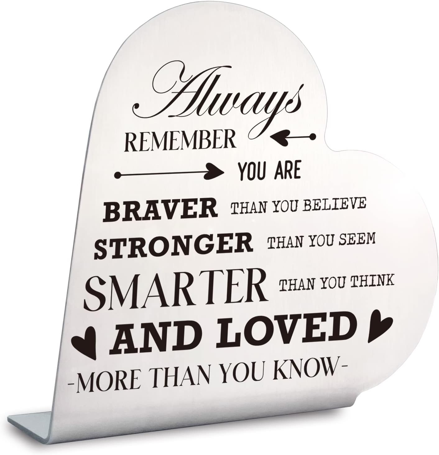 Inspirational Quotes Desk Decor Gifts For Women Best Friend Encouragement Cheer Up Gifts Office Inspiring Positive Plaque Stainless Steel Stand For Cowoker Motivational Sign For Son Daughter Birthday