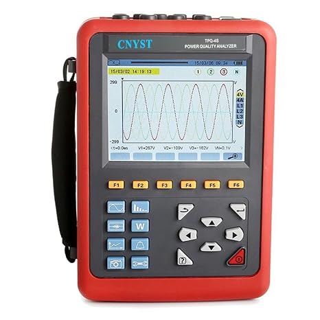 Power Quality Analyzer 3 Phase Power Energy Meter with 4 Current Clamp Sensor Range 10mA to 10.0A