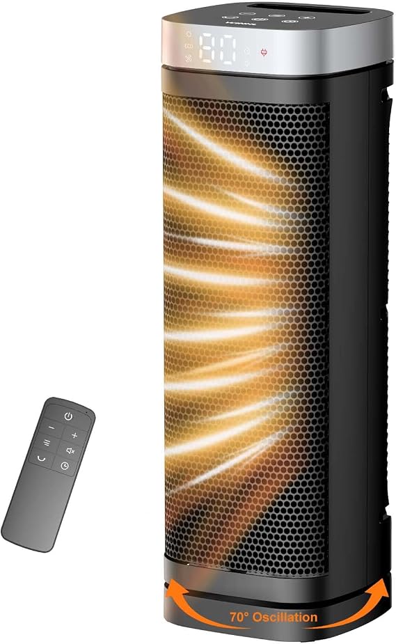 Space Heaters for Indoor Use with Thermostat, 1500W Electric Heater