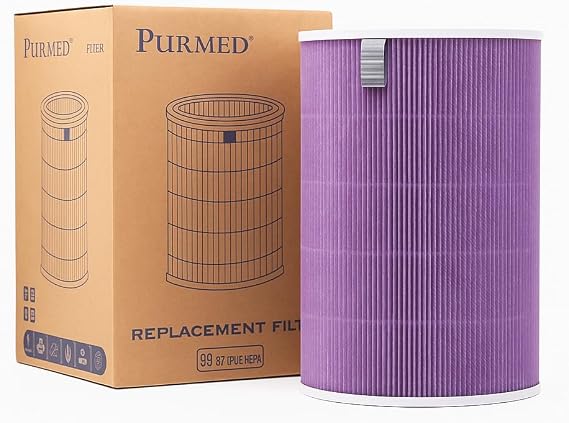 Purmed Xiaomi Smart Air Purifier 4 Lite Compatible Purple HEPA Filter | Dust, Allergen and PM2.5 Remover | High Efficiency Air Purifier Filter