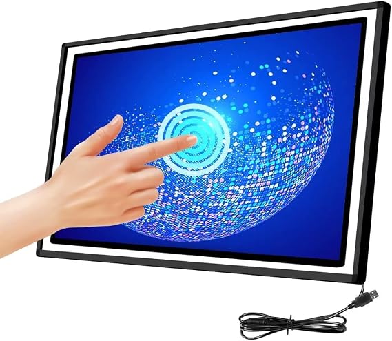 Infrared IR Touch Screen Frame 60 10 Points, Multi-Touch Panel Overlay, Without Glass, USB Interface Free-Drive Whiteboard, TV Display