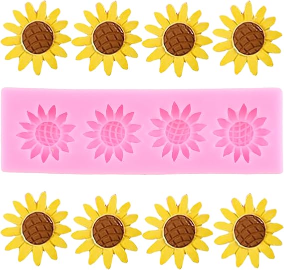 Sunflower Fondant Silicone Mold Sunflower Chocolate Candy Mold