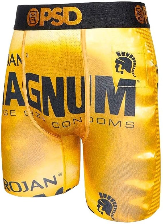 PSD Men's Magnum Wrapper Boxer Briefs, Gold, XL