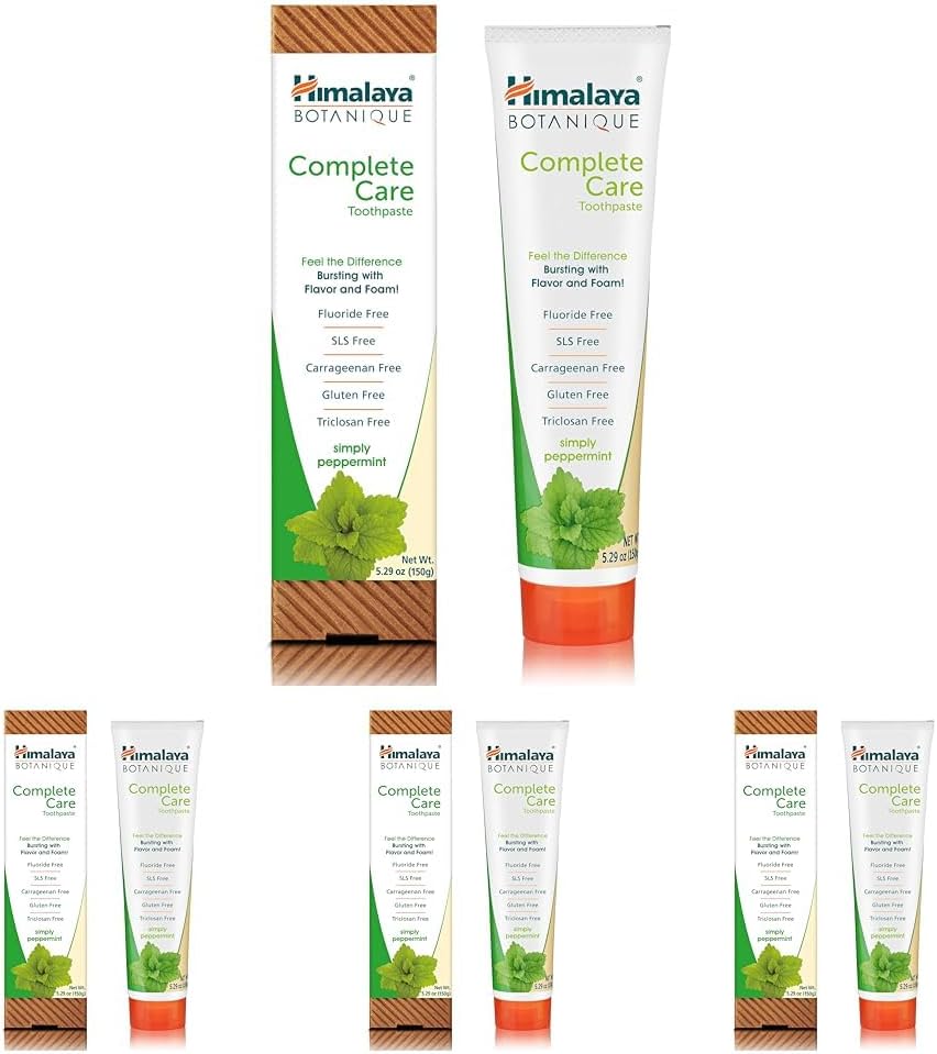 Himalaya Botanique Simply Peppermint Toothpaste - 150g Pack of 4