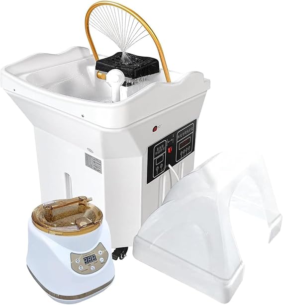 Japanese Head Spa,Portable Thermostatic Hair Washing Basin, 60l Large Water Tank, Water Circulation Shampoo Basin, Massage Shampoo Bed,Fumigation