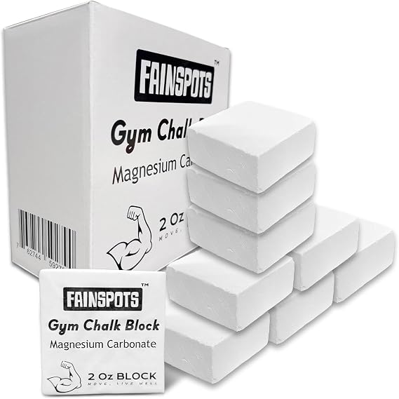 Gym Chalk Magnesium for Weight Lifting Chalk Powder，Magnesium Carbonate Athletic Chalk Block 8 Pcs Gifts for Rock Climbers Excellent Grip, Chalk Block for Gymnastics, Bouldering,Rock Climbing