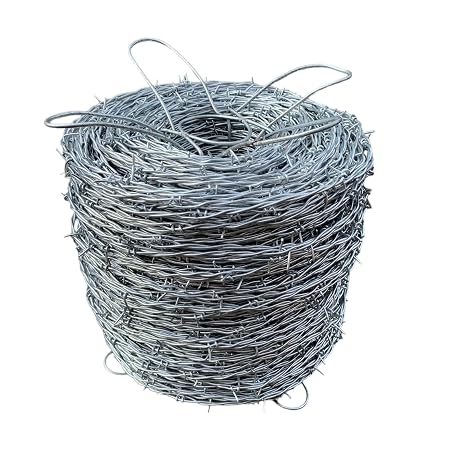 Sandbaggy Barb Wire Roll (1320 ft) - 12.5 Gauge (2.5 mm) - High Tensile, 2 Point, Double Strand Twisted Fencing Wire - Class 1 Galvanized Steel (2)