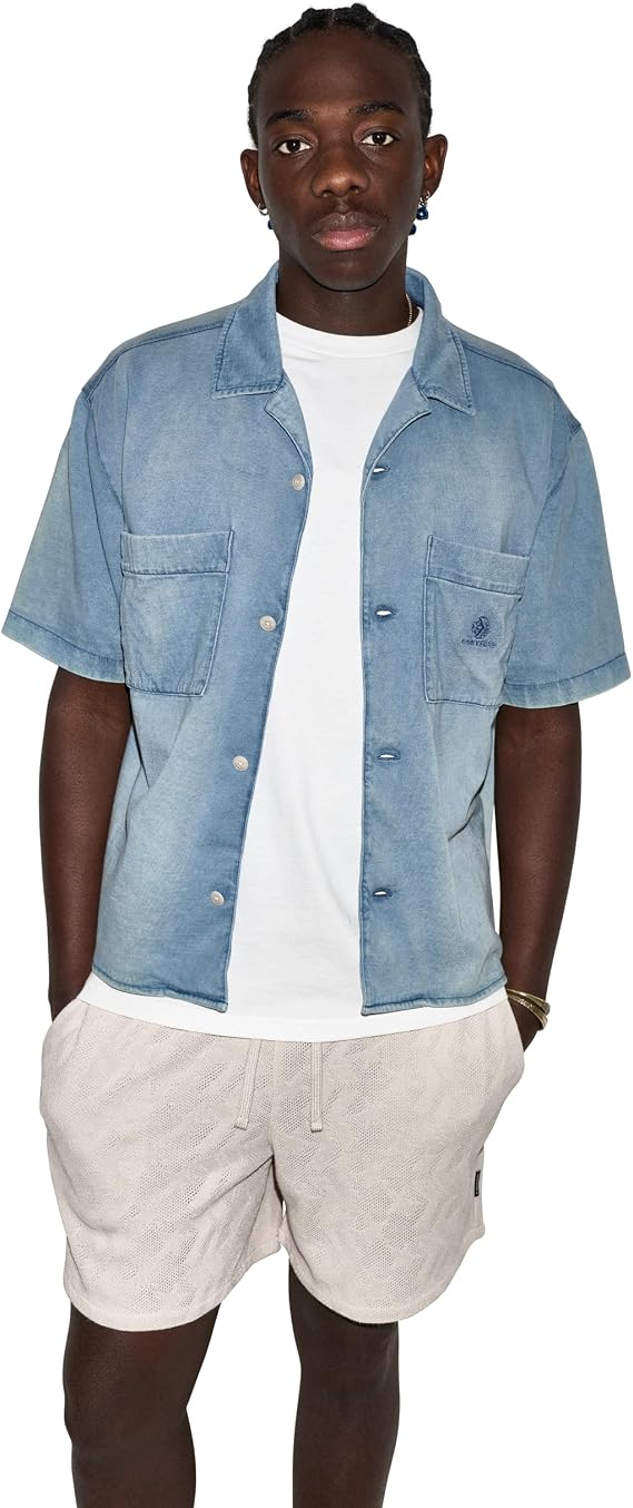 Converse Men's Jersey Denim Button Up