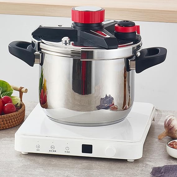 Universal Food Grade Pressure Cooker, 316 Stainless Steel Pressure Cooker, Household Thickened Explosion-Proof Pressure Cooker,5L