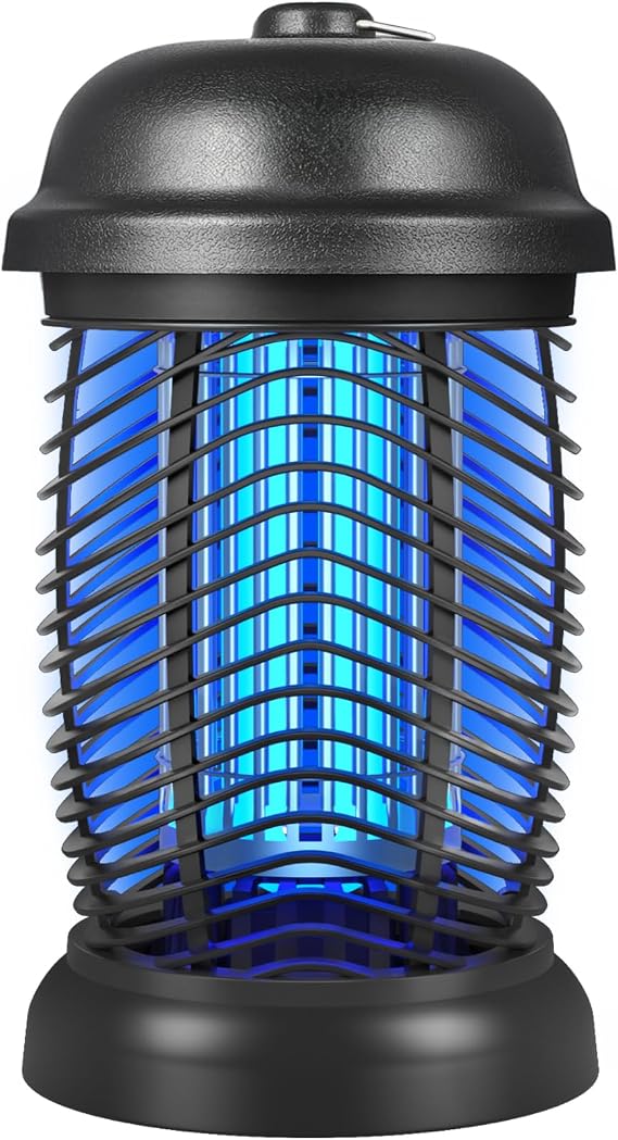 Bug Zapper Outdoor, 4200V Electric Mosquito & Fly Zapper, Black