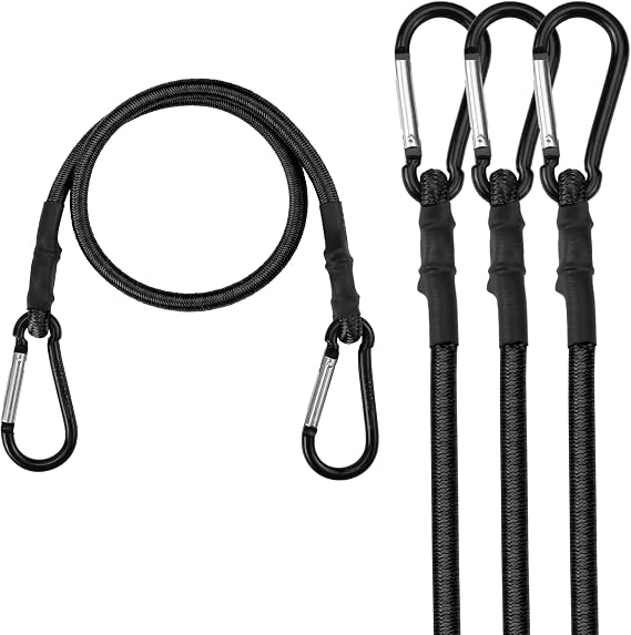WORKPRO 24" Bungee Cords with Hooks, 4 Pack Heavy Duty Outdoor Bungee Strap