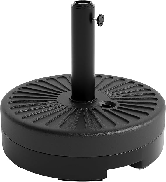 Patio Umbrella Base 80lb Capacity Heavy Duty Design with Adjustable Pole