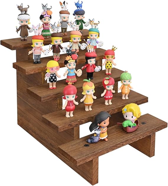 Ikee Design 5-Tier Wooden Display Stand for Plants & Collectibles
