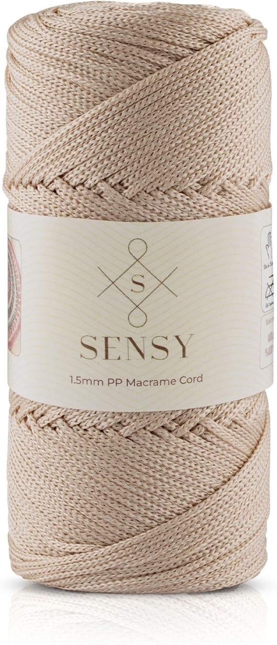 1.5 Mm - 100 gr Polyester Makrome Ipi 150 M Polyester Makrome Ip Supla Ip Ve Çanta Ipliği (Sütlü Kahve)
