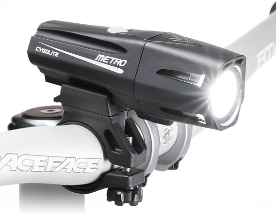 Cygolite Metro Series Bike Lights, USB Rechargeable, Secure Hard Mount, Night & Daytime Modes, Compact, Durable, IP67 Waterproof; Road, Mountain, Commuter Bicycles