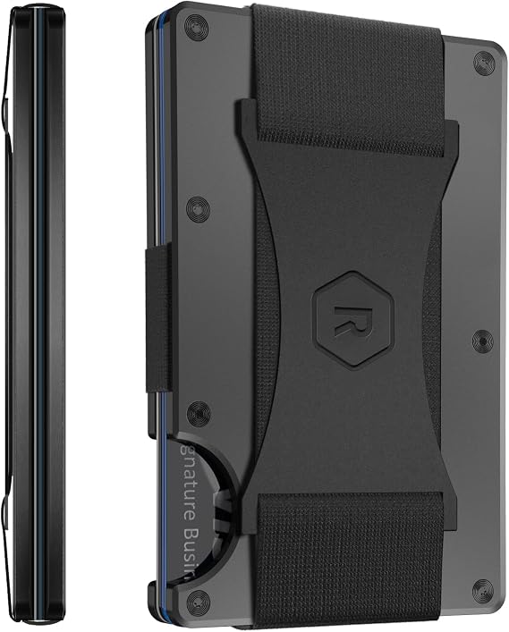 Ridge Wallet for Men - Wallet and Card Holder, RFID Protected Front Pocket Wallets for Men with Integrated Cash Strap