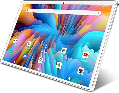 ZONKO Tablet 10.1 inch Android Tablet with 2GB32GB256GB Expand, 3G Phone Tablets & Dual Sim Card & 2MP 5MP Dual Camera, Quad Core Processor, 1280x800 IPS HD Display,GPS, FM Silver