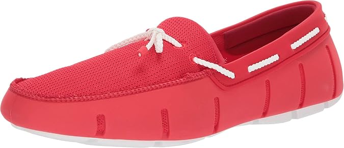 SWIMS Braided Lace Loafer Red Alert/White 9