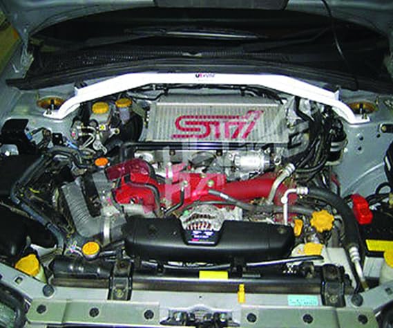 ULTRA RACING 2-Point Front Strut Tower Brace for S. FORESTER SG5 SG9 (UR-TW2-615)