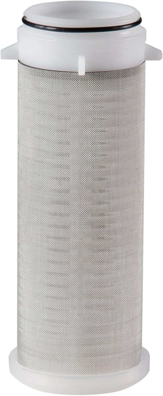 iSpring FWSP200 Spin Down Filter Replacement Cartridge, 200 Micron, White | Sediment Filter Cartridge for WSP Series, Stainless Steel Mesh, Flushable Reusable, Leak-Free O-Ring