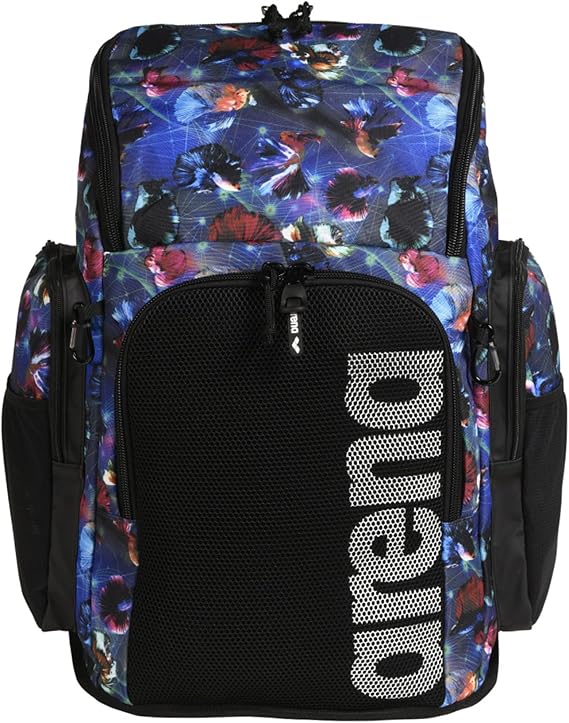 arena Team Backpack 45L Allover, Swimming Athlete Sports Backpack, Training Gear Bag for Men and Women