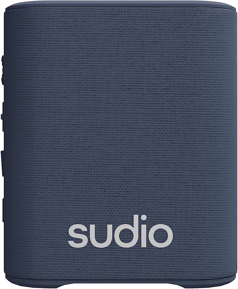 Sudio S2 Blue Bluetooth Speaker with Loud Sound and Deep Bass Long Playtime IPx5 Waterproof Bluetooth 5.3 TWS Pairing Portable Wireless Compact Speaker for Home, Outdoor