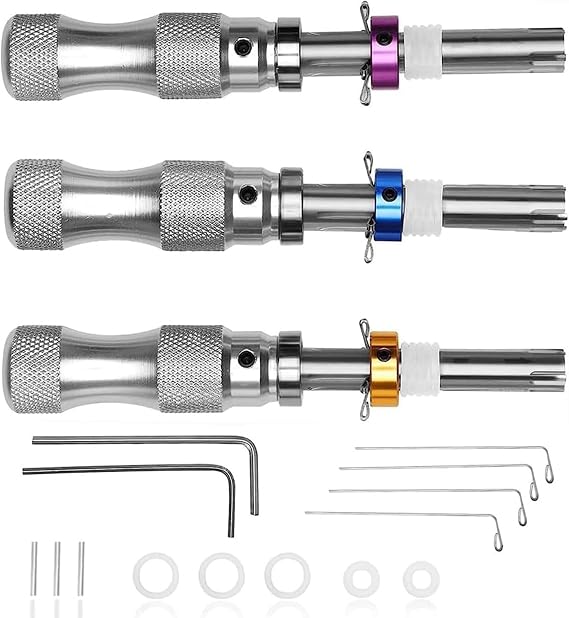 Dioche Tubular Lock Pick Set Professional Stainless Steel Lock Picking Tools for Locksmiths Beginners Home Security Emergency Kit