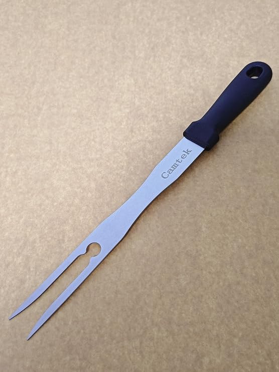 Grill Fork for Meat, Stainless Steel Barbecue Fork with Long Heat-Resistant Handle, Barbecue Utensils Tool