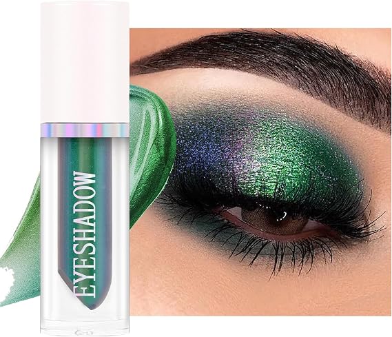 Glitter Liquid Eyeshadow,Chameleon Metallic Shimmer Long-Lasting Eye Shadow