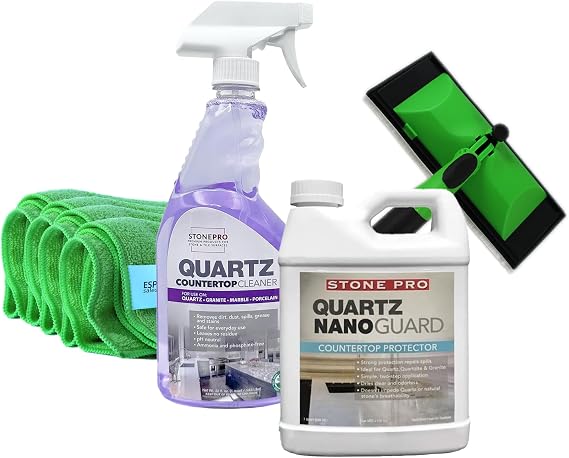 Stone Pro Quartz Sealer Kit for Sealing Quartz Tile, Quartzite, Granite Brick, Masonry