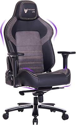 Big and Tall Gaming Chair 440lb Metal Base Memory Foam Lumbar Seat Cushion 4D Adjustable Arms Swivels & Reclines Ergonomic High-Back Racing Computer Gaming Chair