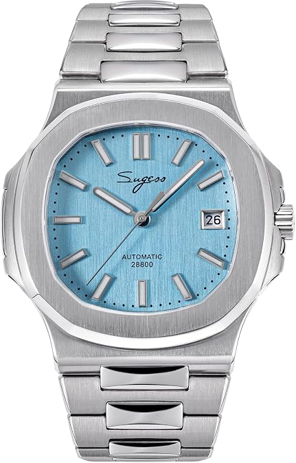 Sugess Slim Master S466.E Light Blue Dial 9015 High Beat Movement Automatic Mechanical Mens Wrist Watch