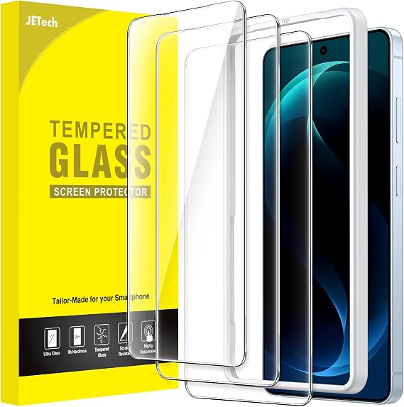 JETech Screen Protector for Samsung Galaxy S26 Ultra, 3-Pack | 9H Tempered Glass, HD Clear, Anti-Scratch Protection, Easy Installation Tool