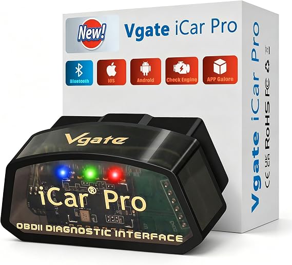 Vgate iCar Pro OBD2 Diagnostic Tool Bluetooth 4.0 OBDII Diagnostic Tool for iOS iPhone Android and Windows Code Reader Works with Most Popular OBD Apps