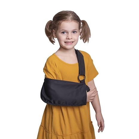 Brace Direct Pediatric Arm Sling - Kids Shoulder Immobilizer for Injury | Cast support for sprains and post surgery, left or right arm, clavicle fracture, wrist support, padded straps for youth (XS)