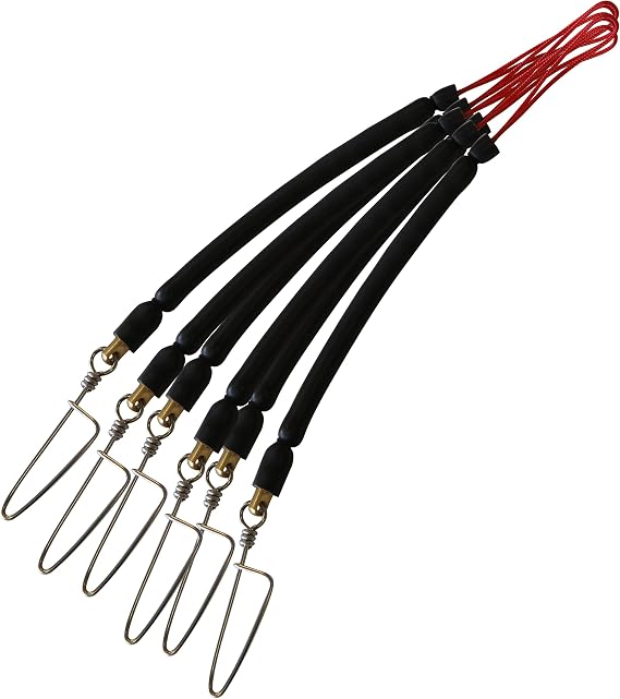Hammerhead Spearguns Standard Bungees/Shock Cord for Speargun, Black (Pack) (Black, 6/Pack)