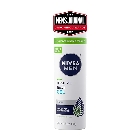 NIVEA MEN Sensitive Shave Gel, No Drying Alcohol, 7 OZ