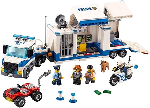 LEGO City Police Mobile Command Center Truck 60139 Building Toy, Action Cop Motorbike and ATV Play Set for Boys and Girls Aged 6 to 12 (374 Pieces)