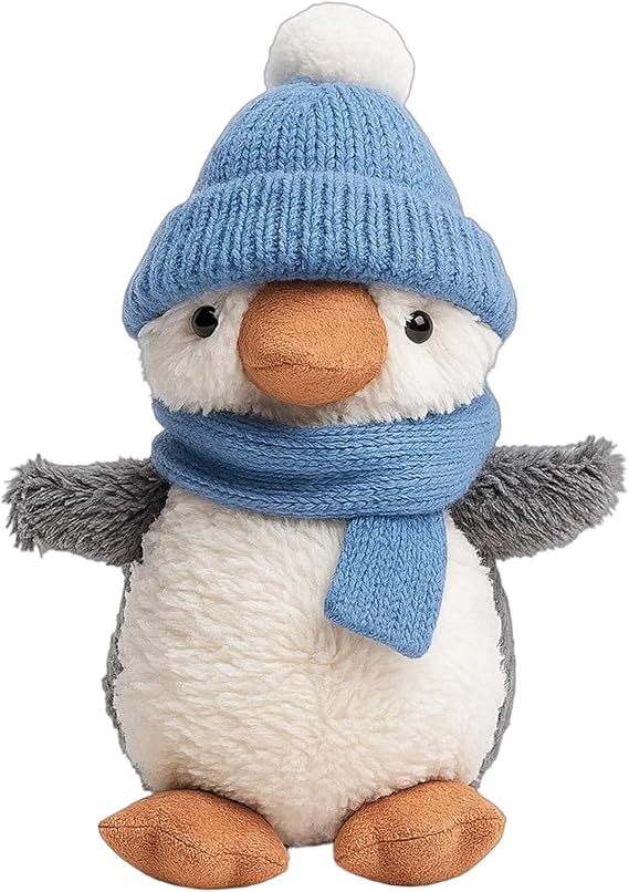 Penguin Plush, Soft Penguin Plush for Adults, Adorable Cuddly Plush for Bedtime and Travel, Pudgy Stuffed Animal with PP Cotton Filling