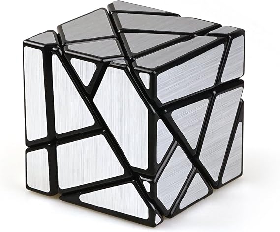 Cuberspeed Ghost Cube 3x3 Magic Cube 3x3 Ghost 3x3x3 Speed Cube Black with Silver Sticker