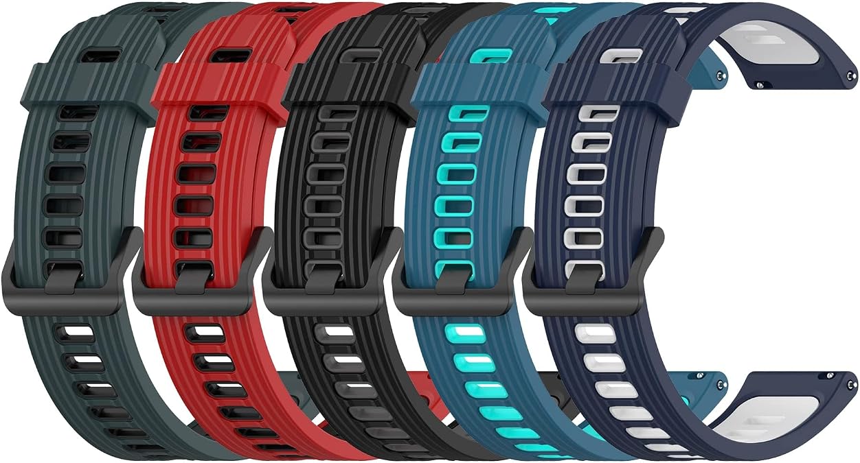 Replacement Bands Compatible with Amazfit Bip 6/Bip 5/Active Max/Bip Max/Balance 2/Helio Band,Silicone Sport Wristband Quick Release 22mm Watch Strap Accessories