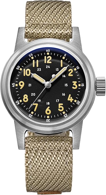ADDIESDIVE 36 MM Vintage Automatic Watch Sterile Dial 200 M Waterproof Military Watches for Men and Women Nylon/Leather Strap Outdoor Sport Watch