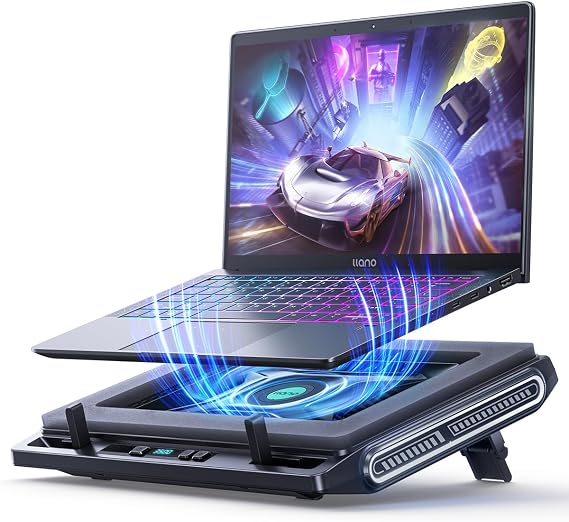 llano Laptop Cooler, Gaming Laptop Cooling Pad with 3500RPM Turbofan