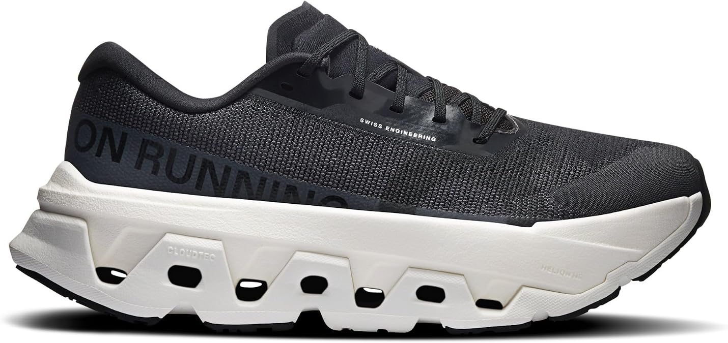 On Women's Cloudmonster 3 Hyper Road Running Shoes, Black/Ivory, Size 8