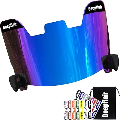 Football Visor Tinted Football Visor Clear Football Visor Eye Shield Visor with Football Visor Clips for Helmet Football Protection Gear