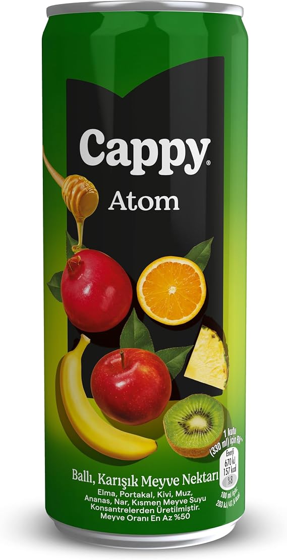 Cappy Atom Ballı Karışık Meyve Nektarı Kutu 12x330 ml