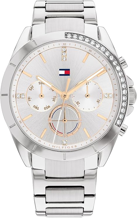 Tommy Hilfiger Women's Sporty Watch - Multifunction Stainless Steel Wristwatch - Water Resistant up to 5 ATM/50 Meters - Premium Fashion Timepiece for All Occasions - 38 mm
